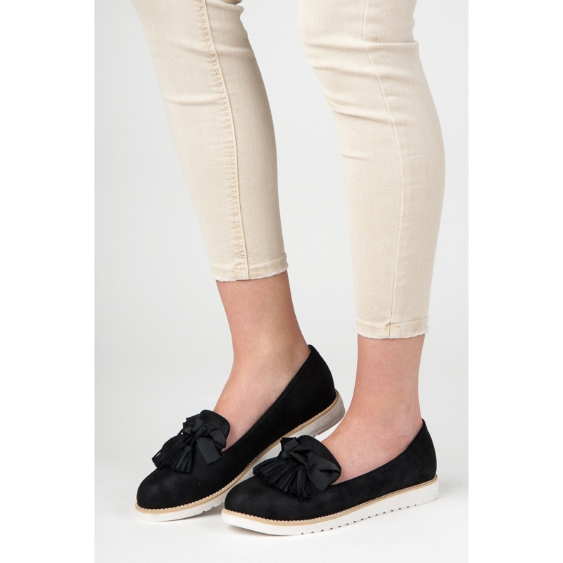 Vices Semišové pány s třásněmi černá 1