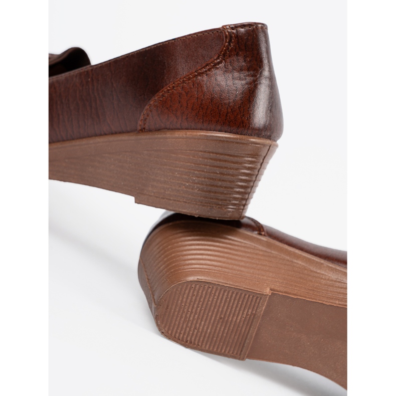 Hnědé nízké boty s lukem hnědý 2