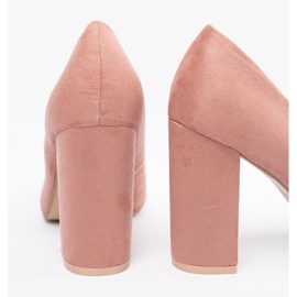 Seastar Semišové Lodičky Na Sloupu růžový 1