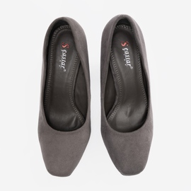 Seastar Semišové Lodičky Na Sloupu šedá 1