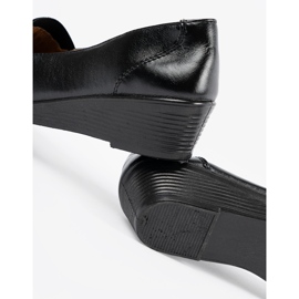 Černé klínové podpatky černá 2