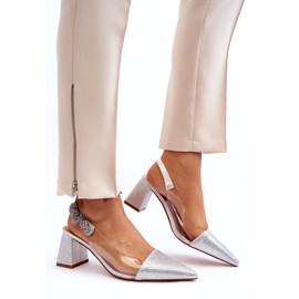 S. BARSKI Elegantní dámská čerpadla v stříbra MR91292-1 se zirkony stříbrný 4 S. BARSKI Elegantní dámská čerpadla v stříbra MR91292-1 se zirkony stříbrný 4