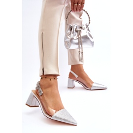 S. BARSKI Elegantní dámská čerpadla v stříbra MR91292-1 se zirkony stříbrný 3 S. BARSKI Elegantní dámská čerpadla v stříbra MR91292-1 se zirkony stříbrný 3