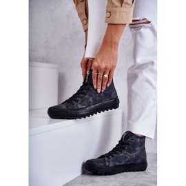 Big Star Dámské velké hvězdy izolované černé tenisky GG274069 šedá 3