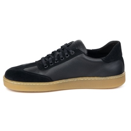 WASAK Minimalistická kožená bota na bosé pánské boty 0248W černá 1