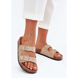 Boto Dámské pantofle na Cork Log Gold Cortina zlatý 2