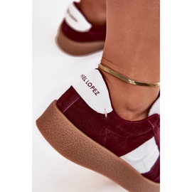 Big Star Dámské semišové tenisky Velká hvězda Daniel Lopez SS2D4023 Burgundsko červené 2