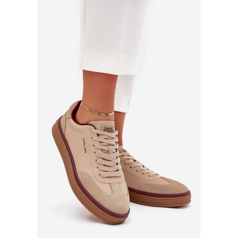 Big Star Dámské kožené tenisky Velká hvězda Daniel Lopez SS2D4007 BEIGE béžový 1