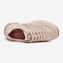 Dámské kožené sportovní boty Sneakers Big Star od Daniel Lopez SS2D4043 BEIGE béžový 2
