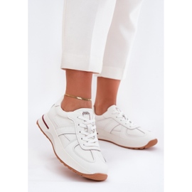 Big Star Dámské kožené sportovní boty Sneakers Velká hvězda od Daniel Lopez SS2D4042 WHITE bílý 2