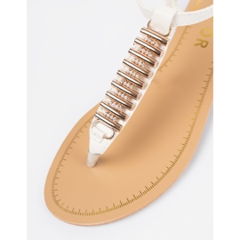 Shelvt Bílé překlopení se zlatou dekorací bílý 2