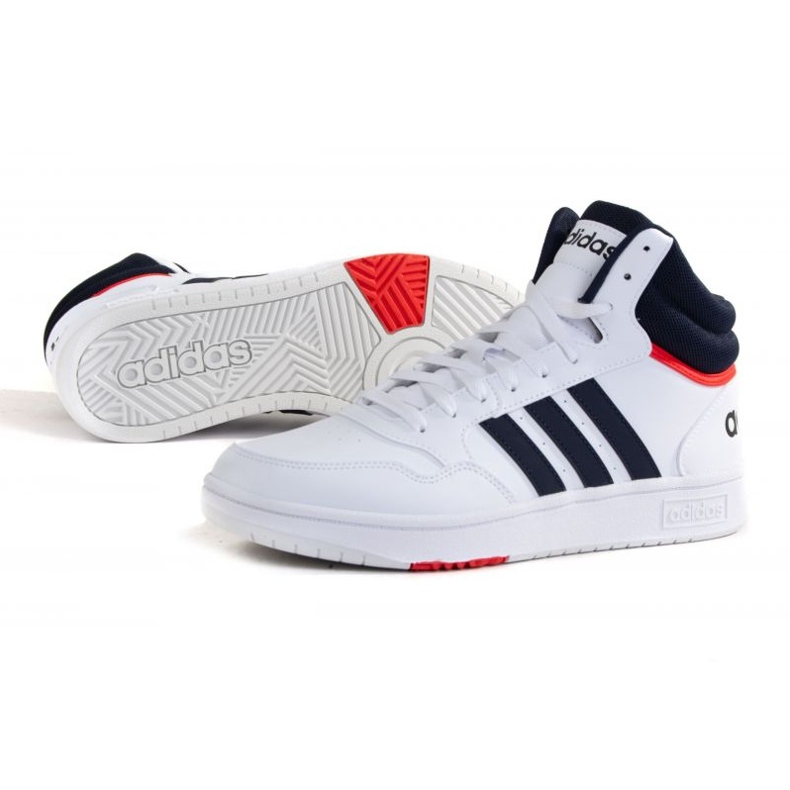 Boty Adidas Hoops 3.0 Mid M GY5543 bílý námořnická modř 1