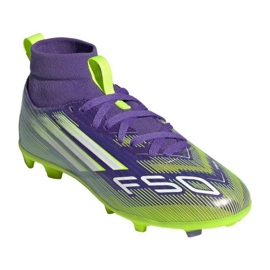 Adidas F50 Club TF Mid Jr Ji0039 Fotbalové boty fialový 2