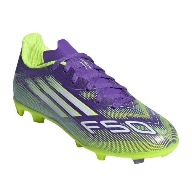Adidas F50 League FG/MG JR JH7747 Football Shoes fialový 2