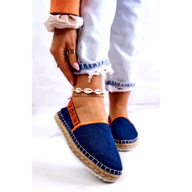 Big Star Materiál Espadrilles Dámské vložení Velká hvězda JJ27487 Navy Blue modrý 1 Big Star Materiál Espadrilles Dámské vložení Velká hvězda JJ27487 Navy Blue modrý 1