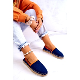 Big Star Materiál Espadrilles Dámské vložení Velká hvězda JJ27487 Navy Blue modrý 3 Big Star Materiál Espadrilles Dámské vložení Velká hvězda JJ27487 Navy Blue modrý 3