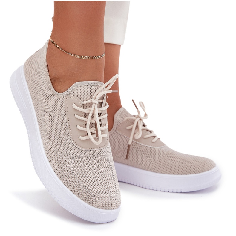 Seastar Materiál Slocked Sports Shoes na platformě ženská béžová béžový 4