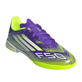 Adidas F50 League ve fotbalových botách JR JR JH7750 fialový 1 Adidas F50 League ve fotbalových botách JR JR JH7750 fialový 1