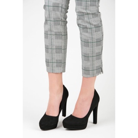 Vices Semišové podpatky na platformě černý 1