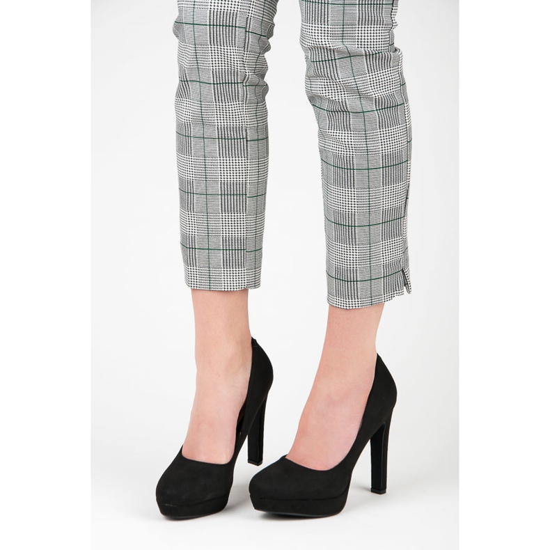 Vices Semišové podpatky na platformě černý 1