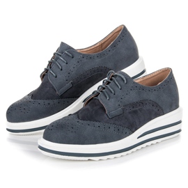 Vices Krajkové semišové boty šedá 1