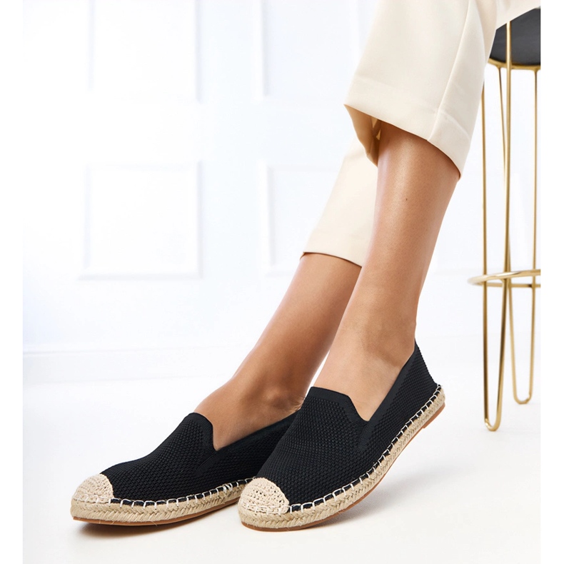 Black Espadrilles na platformě Luna černá 2