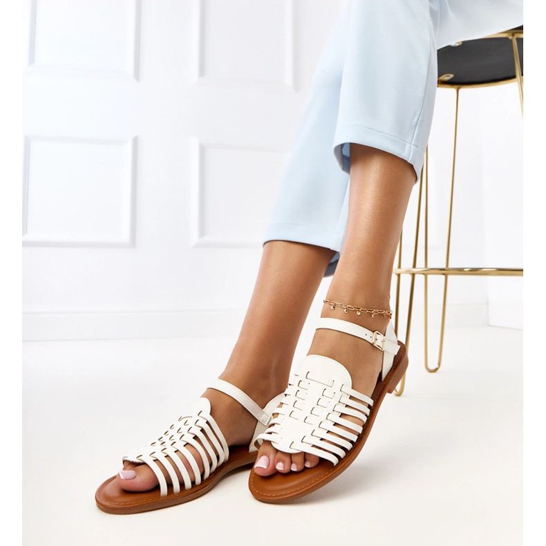 Everlay Flat Roman sandály bílý 1