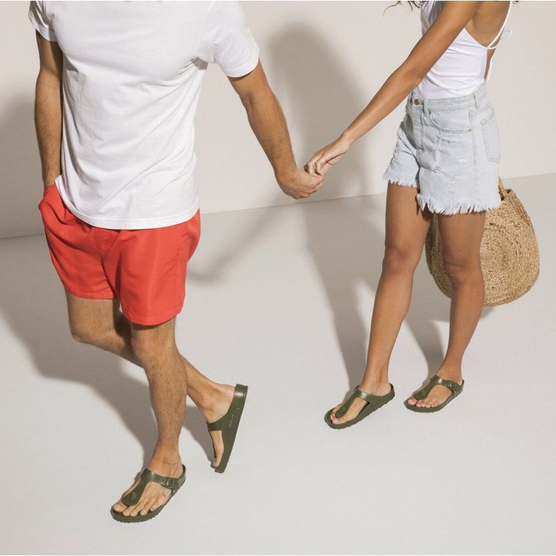 Pánské flip -flops Birkenstock Gizeh Eva 1019143 Green zelený 5