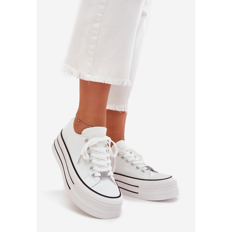 Boto Dámské tenisky na masivní platformě White Marinae bílý 1