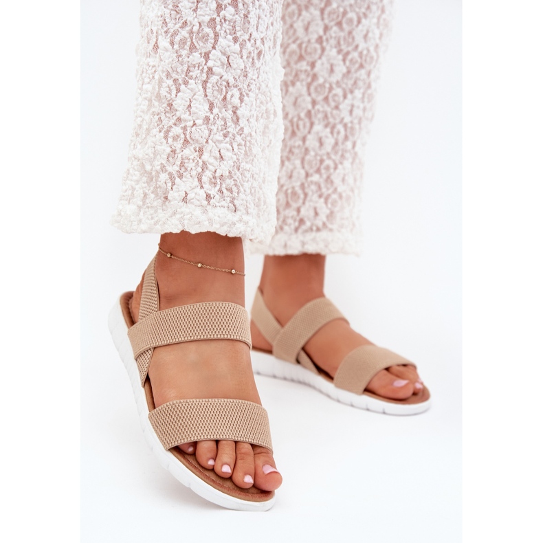 Boto Klasické dámské sandály naštvané béžové feliry béžový 2