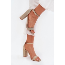 Boto Lesklé dámské sandály na Post Golden Kavina zlatý 2