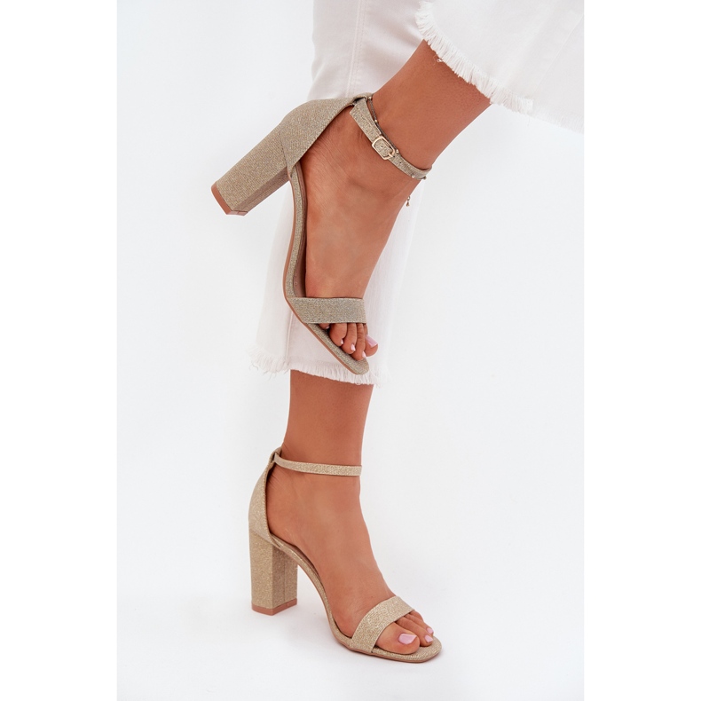 Boto Lesklé dámské sandály na Post Golden Kavina zlatý 2