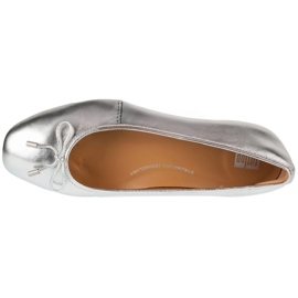 Dámské baleríny Fitflop Delicato Bow Soft Ballerina IH2-011 Metallic s lukem stříbro 3