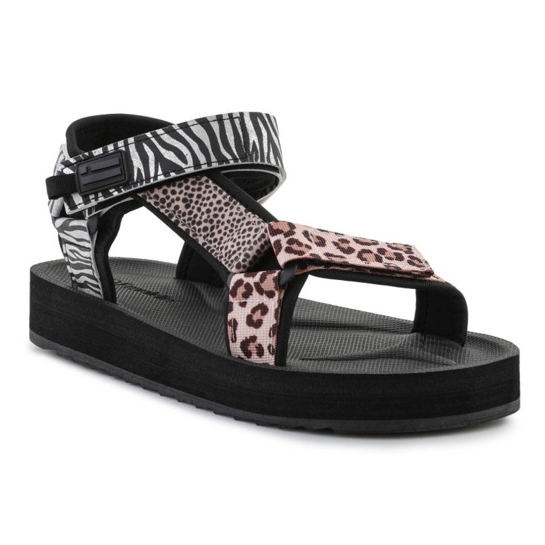 Sandály D.Franklin Forest High Strips Animal Print DFSH404002-ABLA černý 1
