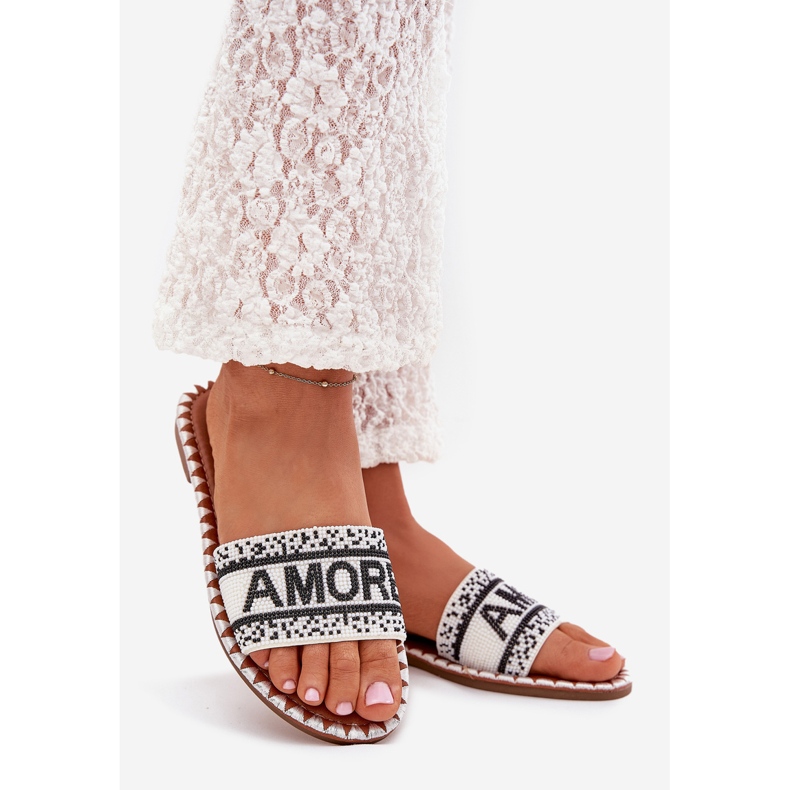 Boto Flops Flip Flip Flip Flip Flip Flip Flip Flip Flops s dekorací Avelina Avelina bílý 1