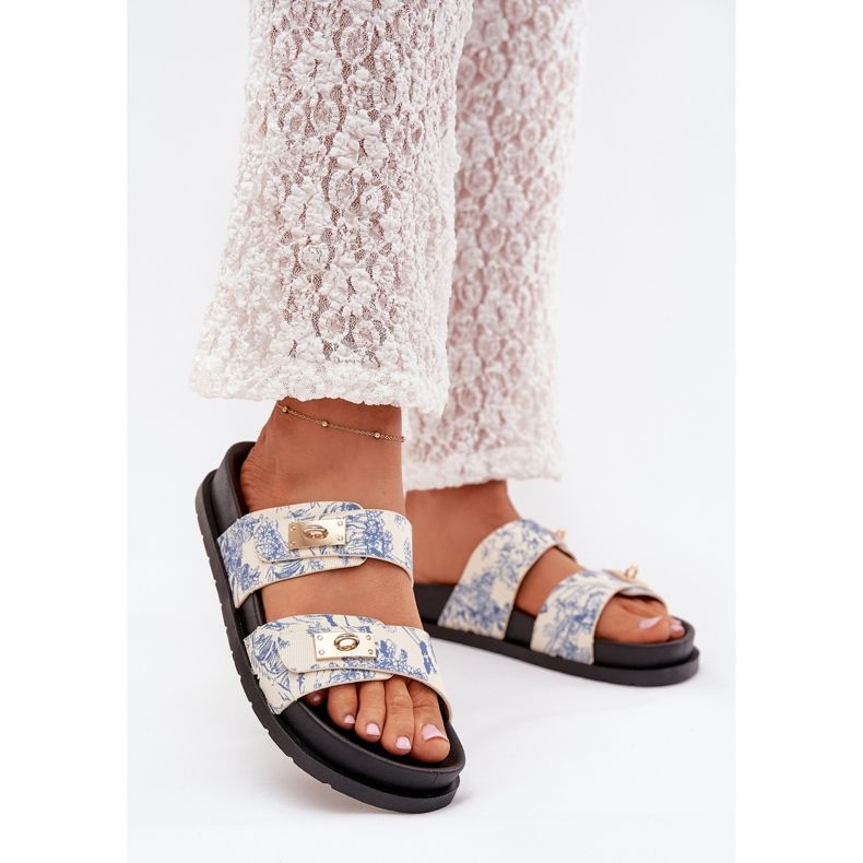 Boto Patrouched Dámské žabky na platformě Blue Sorina modrý 2