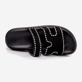 Boto Dámské žabky s dekorací na platformě Black Dlyna černá 2 Boto Dámské žabky s dekorací na platformě Black Dlyna černá 2