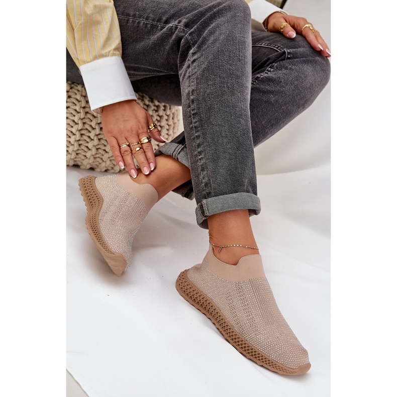 S.Barski SLOKOVANÁ Dámská sportovní bota s béžovou tw121 béžový 4 S.Barski SLOKOVANÁ Dámská sportovní bota s béžovou tw121 béžový 4