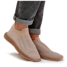 S.Barski SLOKOVANÁ Dámská sportovní bota s béžovou tw121 béžový 5 S.Barski SLOKOVANÁ Dámská sportovní bota s béžovou tw121 béžový 5