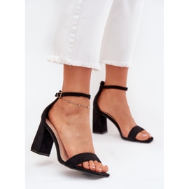 Boto Dámské sandály na ekologickém semišovém post Black Elirae černá 2 Boto Dámské sandály na ekologickém semišovém post Black Elirae černá 2