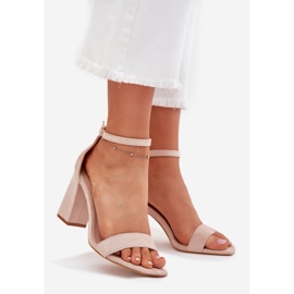 Boto Dámské sandály na ekologickém semišovém post beige elirae béžový 1 Boto Dámské sandály na ekologickém semišovém post beige elirae béžový 1