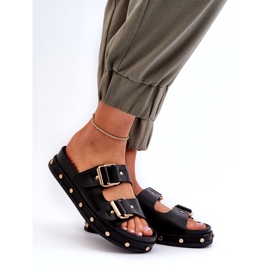 Dámské žabky na platformě Big Star NN274082 Black černá 1 Dámské žabky na platformě Big Star NN274082 Black černá 1