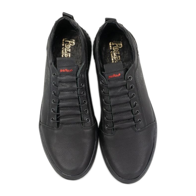 Polbut Pánská ležérní kožená obuv 2121/2 černá 10