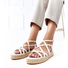Béžové espadrilní sandály na platformě Verata béžový 1