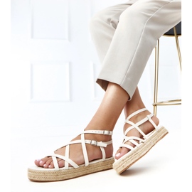 Béžové espadrilní sandály na platformě Verata béžový 2