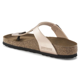 Dámské flip -flops Birkenstock Gizeh BS 1023925 Zlatá růžová kovová zlatý 3