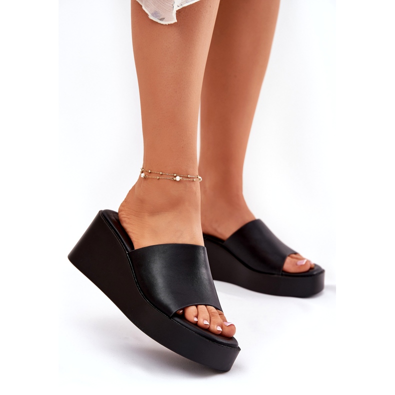 Dámské žabky na Anchoic Wedge Black černý 2