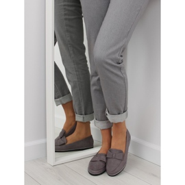 Šedé mokasíny pro ženy 127-2 šedé šedá 2 Šedé mokasíny pro ženy 127-2 šedé šedá 2