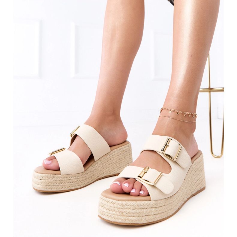 Beige Espadrilles na platformě Arhana béžový 1