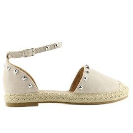 Espadrilky s cvočky béžová 99-26 béžová béžový 1